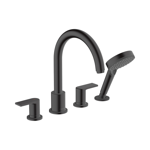 Смеситель на борт ванны Hansgrohe Vernis Shape 71459670 черный матовый Смеситель на борт ванны Hansgrohe Vernis Shape 71459670 черный матовый
